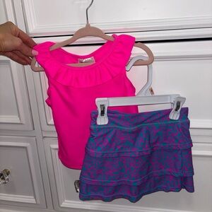 Pink and Blue Toddler Girl Active Wear
